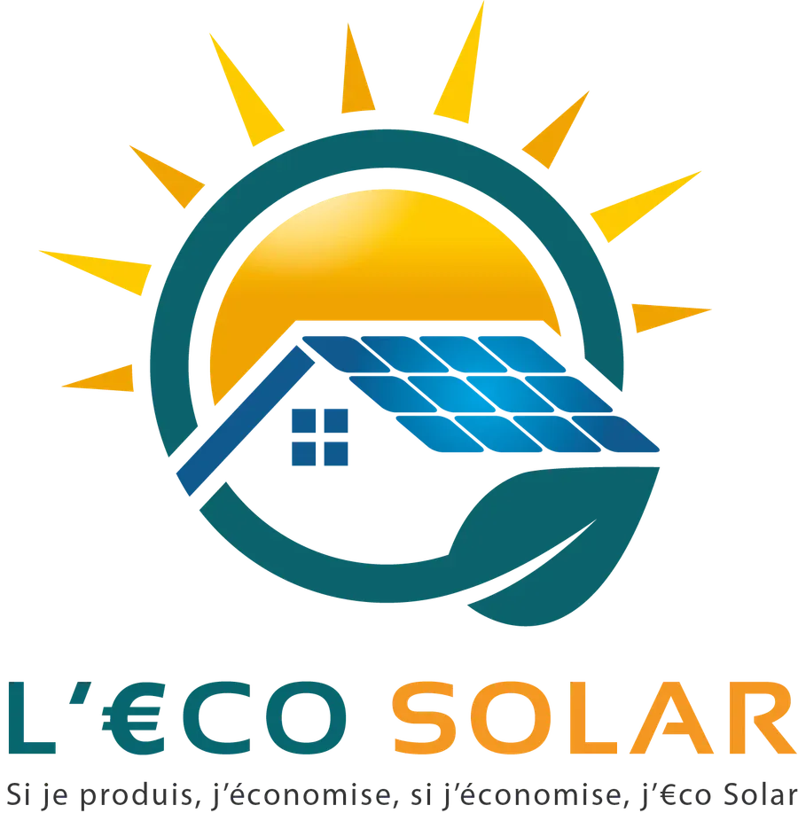 Le logo et sa signature : « Si je produis, j’économise, si j’économise, j’€co Solar ».