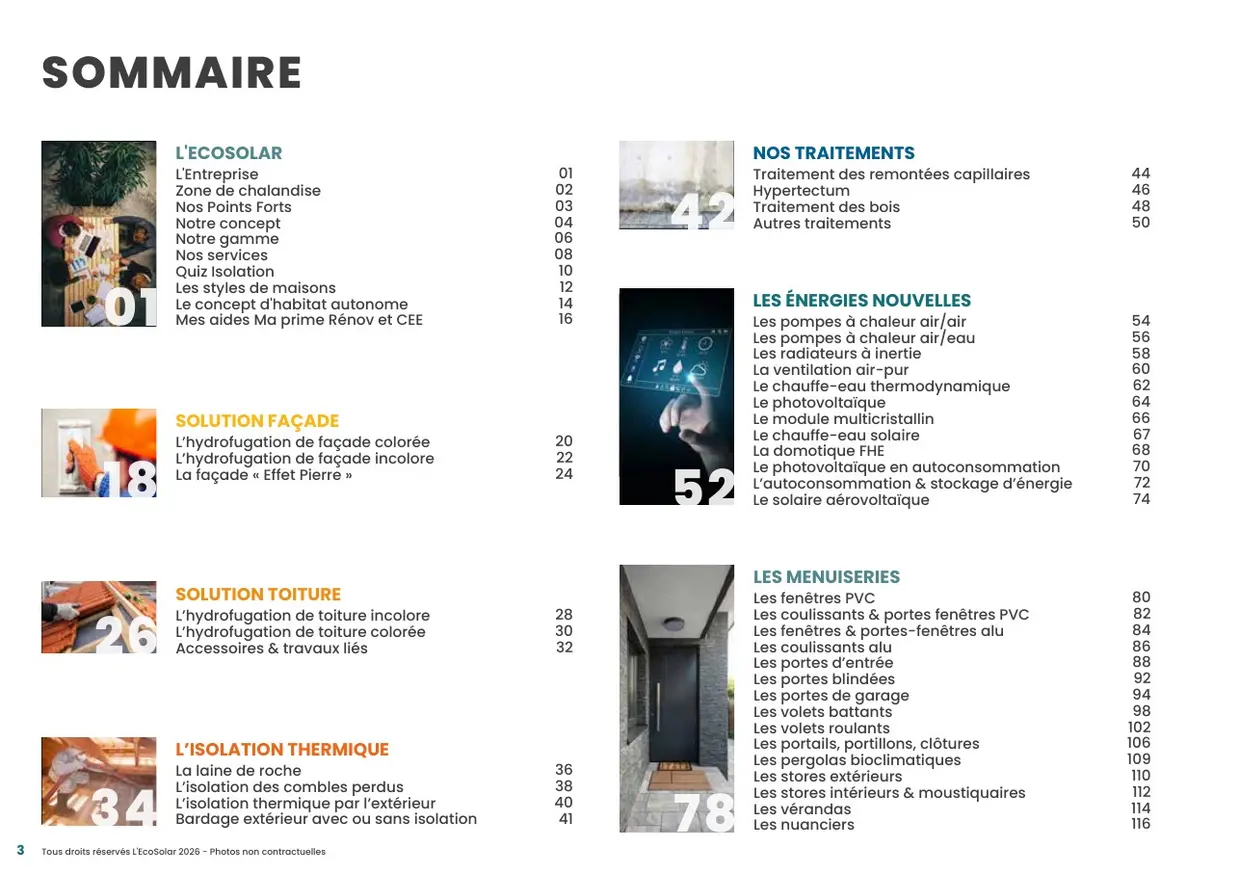 Le catalogue produits, page 3