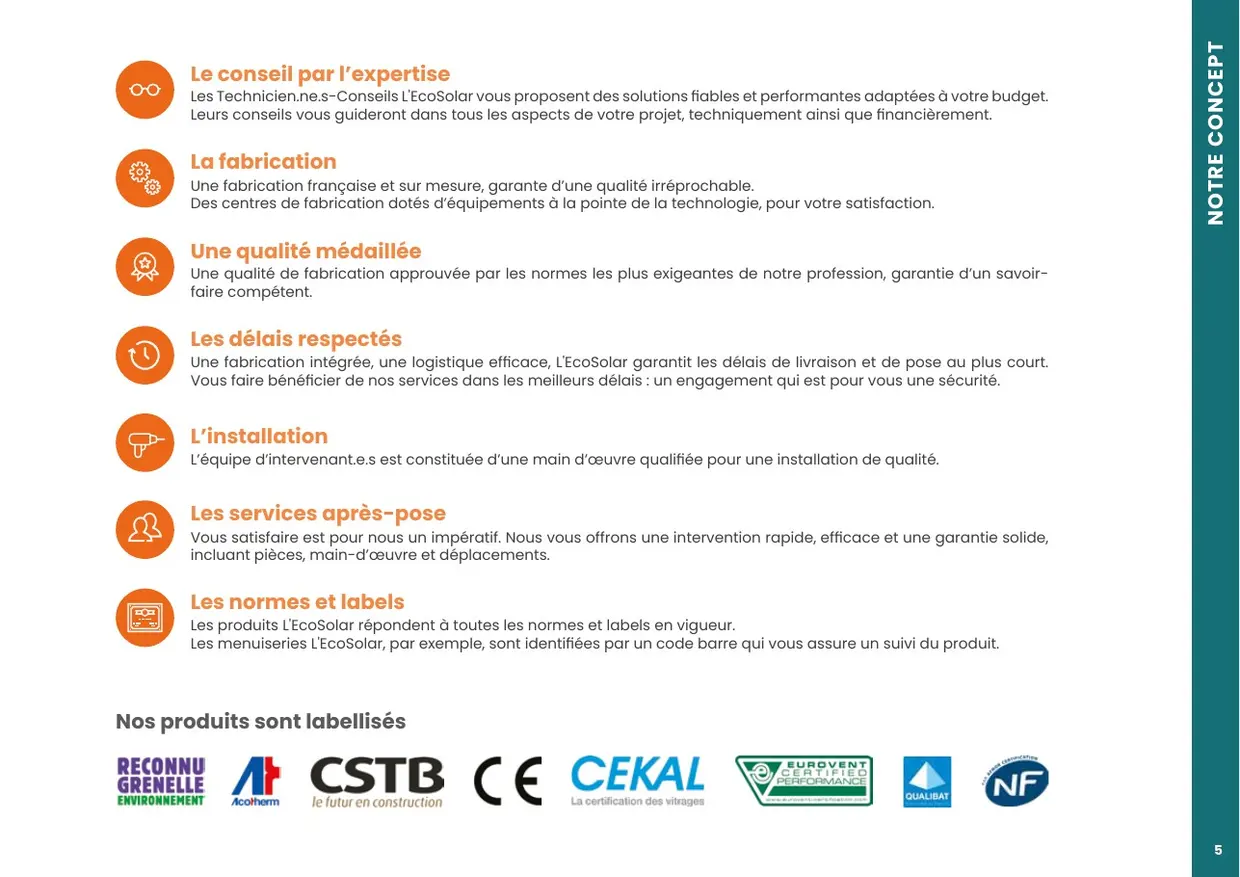 Le catalogue produits, page 9